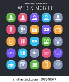 25 universal icons for website and app
