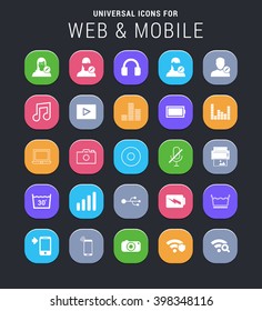 25 universal icons for website and app
