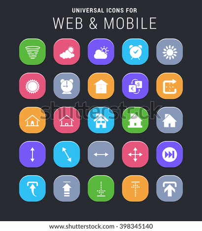 25 universal icons for website and app