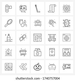 25 Universelles Symbol Pixel Perfect Symbole für Krankenhäuser; Atom; Hockey; Datei; Vector Illustration