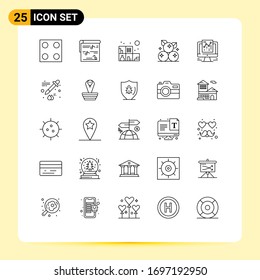 25 Universal Line Signs Symbols of google; analytics; home; thanksgiving; cranberry Editable Vector Design Elements