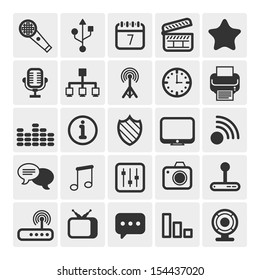 25 Universal Outline Icons For Web and Mobile
