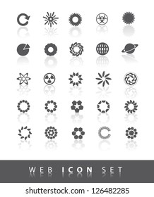 25 Universal Round web Icons Symbols EPS 8 vector, no open shapes or paths.