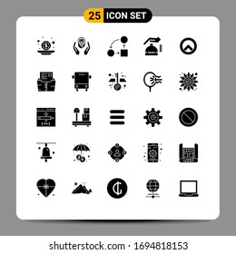 25 Universal Solid Glyphs Set for Web and Mobile Applications security; alarm; child; gdpr; strategy Editable Vector Design Elements