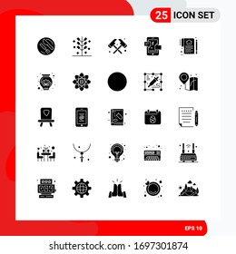 25 Universal Solid Glyphs Set for Web and Mobile Applications home; digital; holiday; socil promotion; promotoin Editable Vector Design Elements