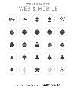 25 Universal web and mobile icon set. 