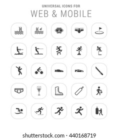 25 Universal web and mobile icon set. 