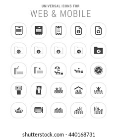25 Universal web and mobile icon set. 