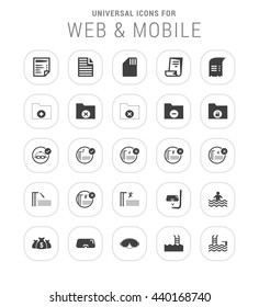 25 Universal web and mobile icon set. 