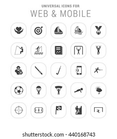 25 Universal web and mobile icon set. 