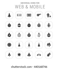 25 Universal web and mobile icon set. 