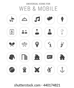 25 Universal web and mobile icon set.