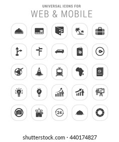 25 Universal web and mobile icon set.