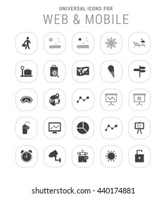 25 Universal web and mobile icon set.