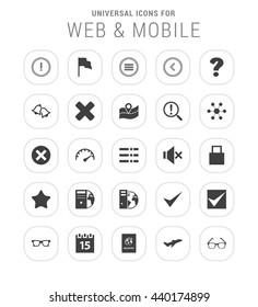 25 Universal web and mobile icon set.