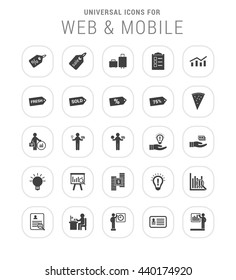 25 Universal web and mobile icon set.