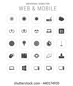 25 Universal web and mobile icon set.