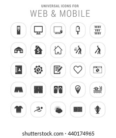 25 Universal web and mobile icon set.
