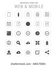 25 Universal web and mobile icon set.