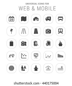 25 Universal web and mobile icon set.