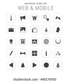 25 Universal web and mobile icon set.