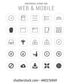 25 Universal web and mobile icon set.