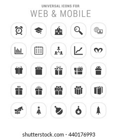 25 Universal web and mobile icon set.