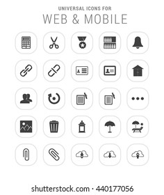 25 Universal web and mobile icon set.