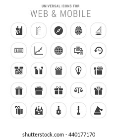 25 Universal web and mobile icon set.