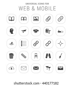 25 Universal web and mobile icon set.