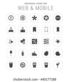 25 Universal web and mobile icon set.