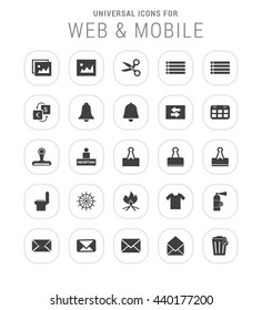 25 Universal web and mobile icon set.