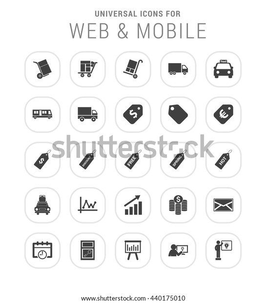 25 Universal web and
mobile icon set.