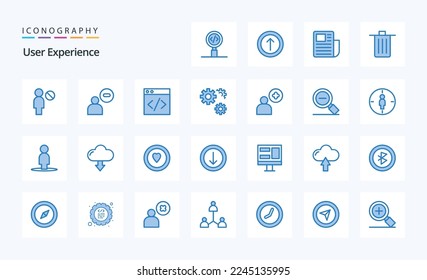 25 User Experience Blue icon pack
