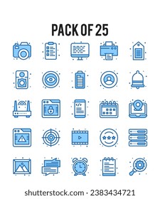 25 User Experience. icons Pack. vector illustration.