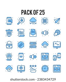 25 Experiencia de usuario. paquete de iconos. ilustración vectorial.