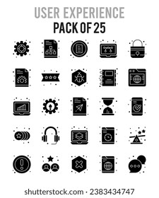 25 Experiencia de usuario. paquete de iconos. ilustración vectorial.