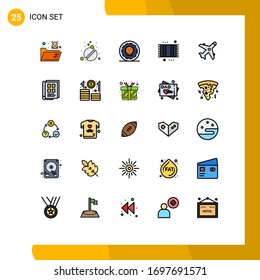25 User Interface Filled line Flat Color Pack of modern Signs and Symbols of ecommerce; mat; coin; cleaning; bath Editable Vector Design Elements