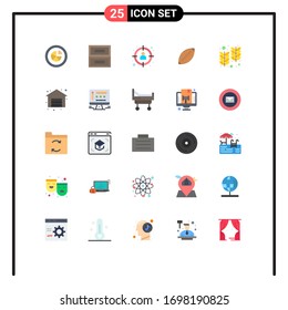 25 User Interface Flat Color Pack of modern Signs and Symbols of rugby ball; football; management; australia; goal Editable Vector Design Elements