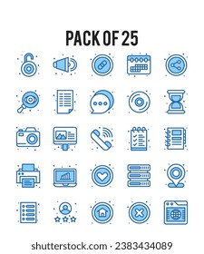 25 Interfaz de usuario. paquete de iconos. ilustración vectorial.