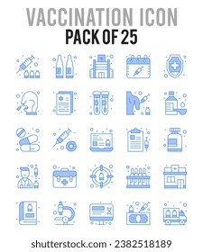 25 Vaccination icon pack. vector illustration.