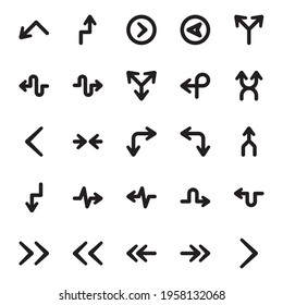 25 vector arrow icons can be used for commercial work.