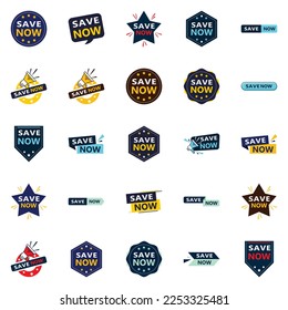25 Versatile Typographic Banners for promoting saving across platforms