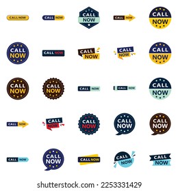 25 pancartas tipográficas versátiles para promocionar llamadas a través de plataformas