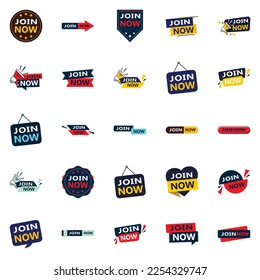 25 Versatile Typographic Banners for promoting joining in different contexts