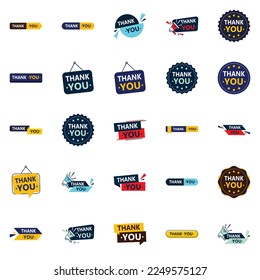 25 Versatile Vector Designs for Thank You Messages