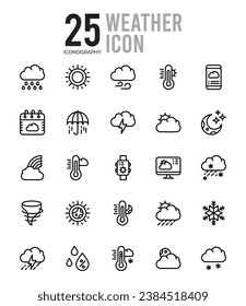 Paquete de iconos del tiempo. ilustración vectorial.