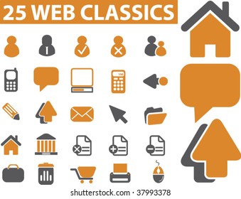 25 web classics. vector