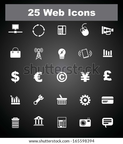 25 web icons. EPS-10.