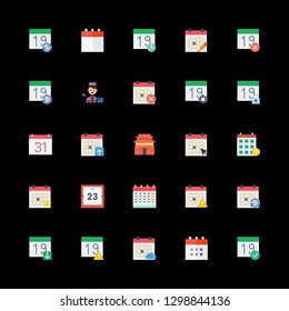 25 week icons with weekly calendar and religious in this set
